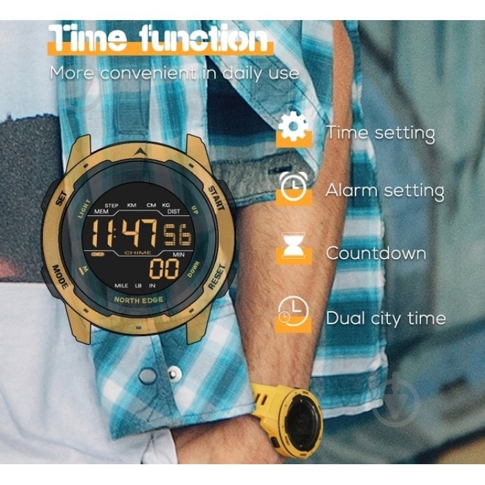 Годинник тактичний MARS Pro 5BAR North Edge black - фото 8 Годинник тактичний MARS Pro 5BAR North Edge black - фото 8