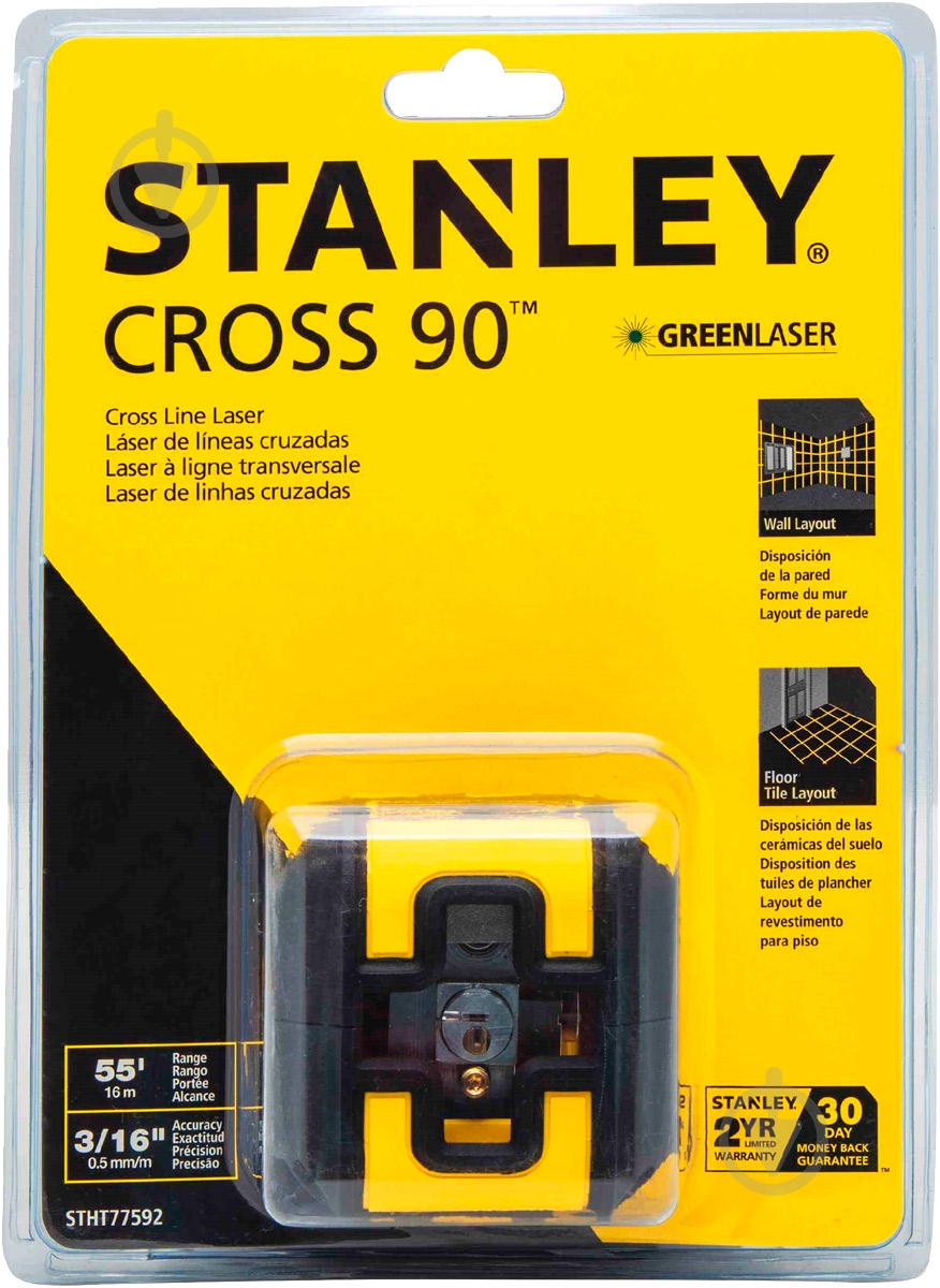 Рівень лазерний Stanley Cross90® Green Beam STHT77592-1 - фото 8 Рівень лазерний Stanley Cross90® Green Beam STHT77592-1 - фото 8