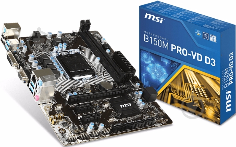 Материнская плата MSI B150M PRO-VD D3 (Socket 1151, Intel B150, mirco ATX) - фото 3 Материнская плата MSI B150M PRO-VD D3 (Socket 1151, Intel B150, mirco ATX) - фото 3