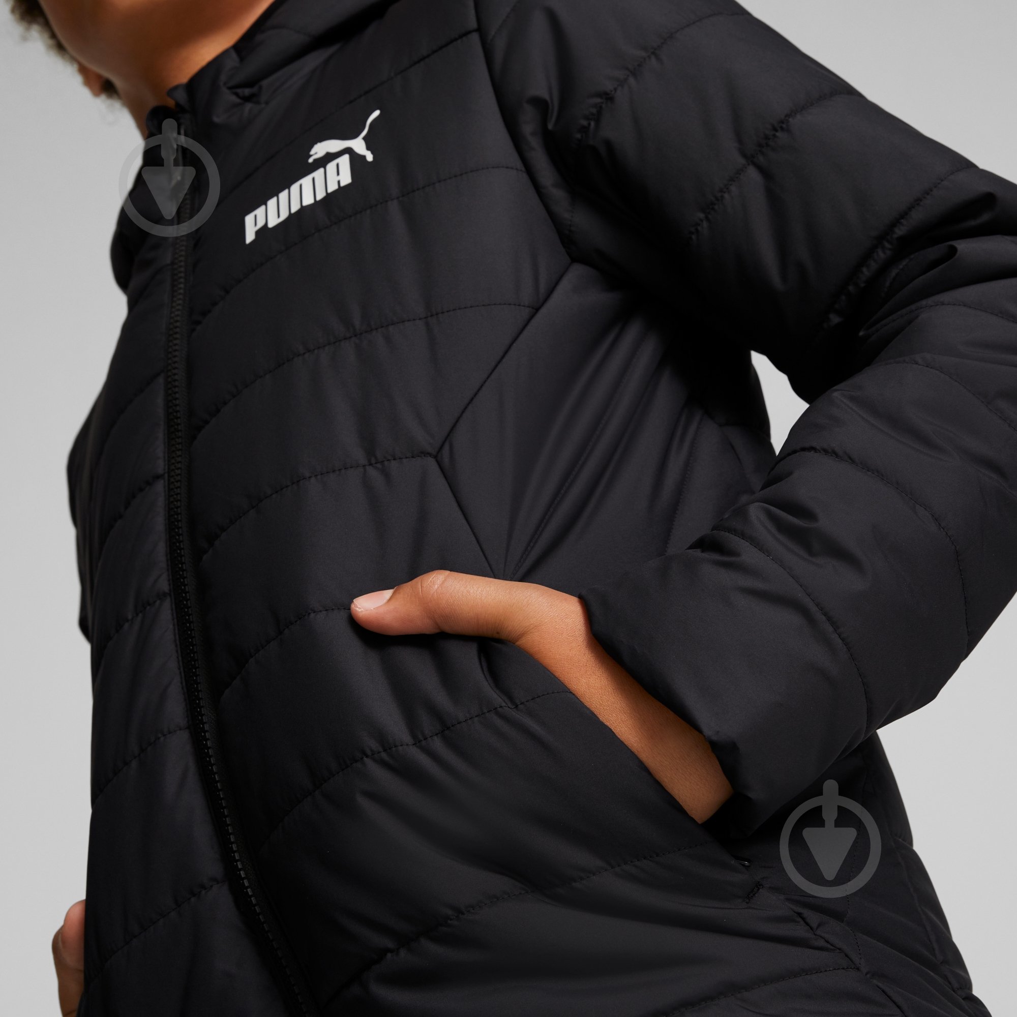 Куртка для мальчиков демисезонная Puma ESS HOODED PADDED JACKET 67055901 р.176 черная - фото 5