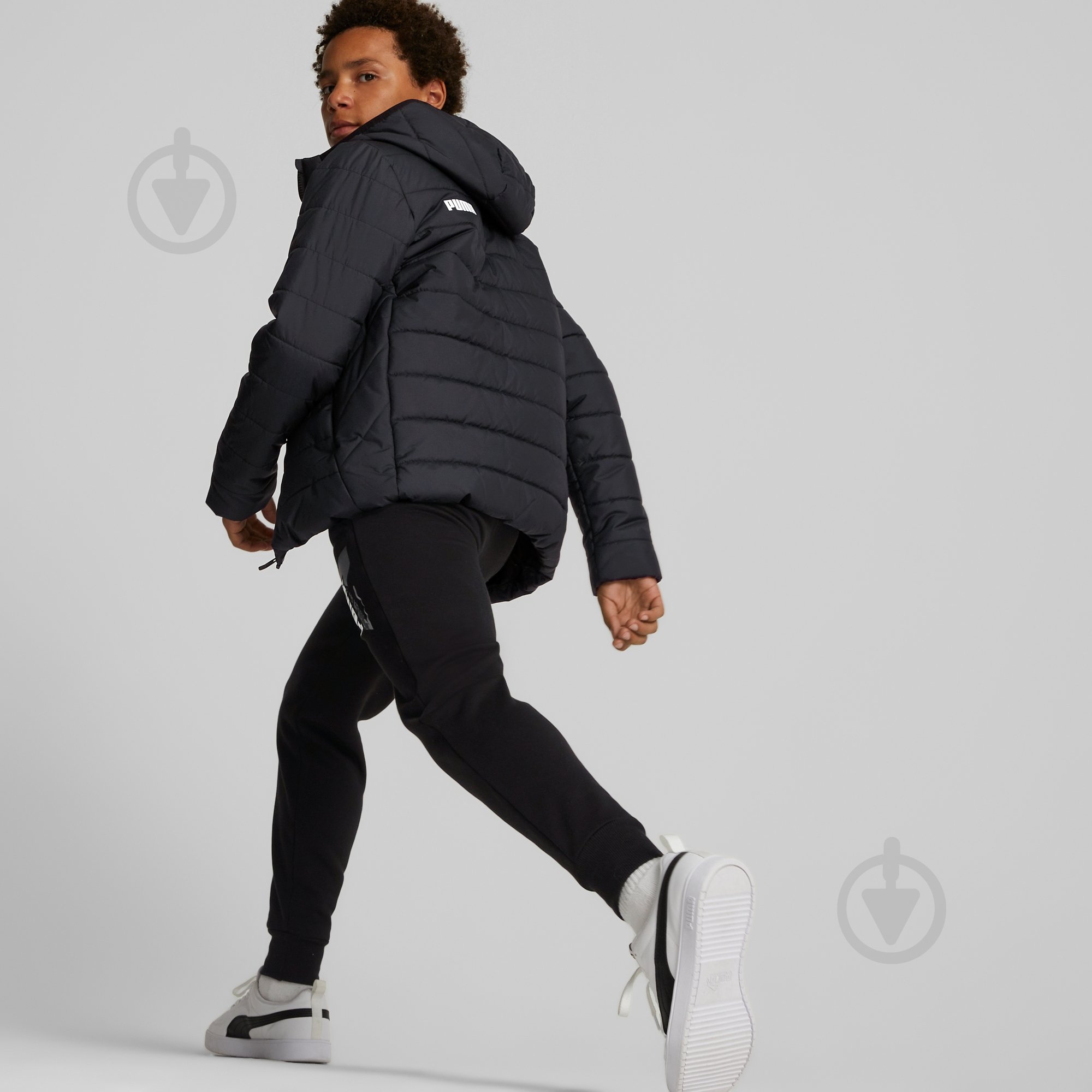 Куртка для мальчиков демисезонная Puma ESS HOODED PADDED JACKET 67055901 р.176 черная - фото 7
