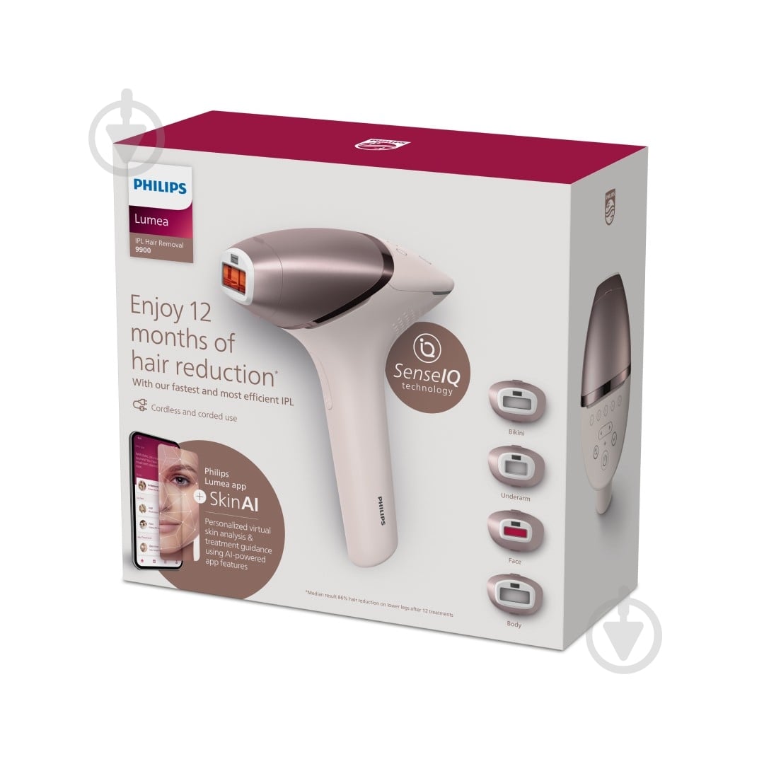 Фотоепілятор Philips Lumea Series 9900 BRI977/00 IPL з технологією SenseIQ — фото 24