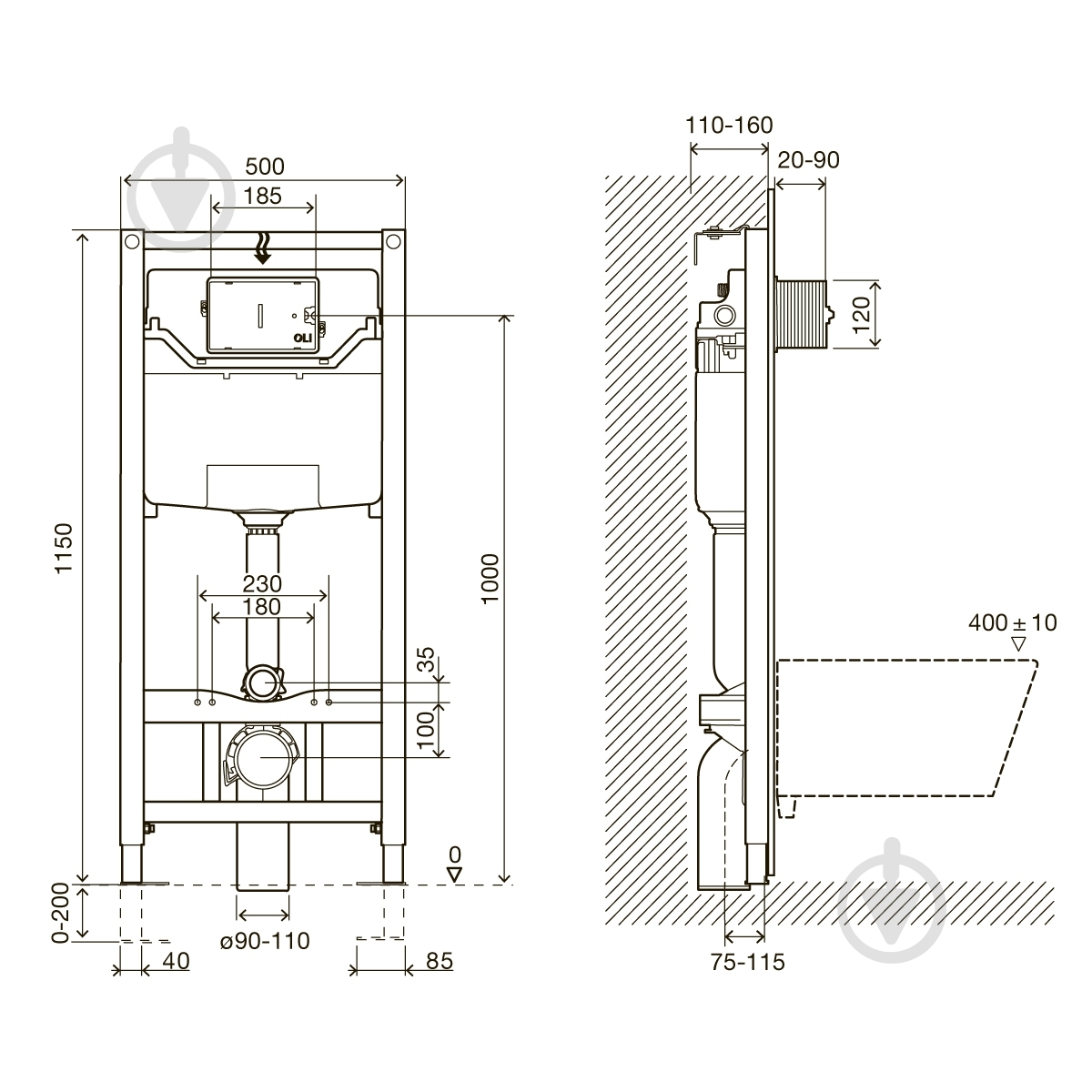 Комплект VOLLE инсталляция + унитаз - фото 7 Комплект VOLLE инсталляция + унитаз - фото 7