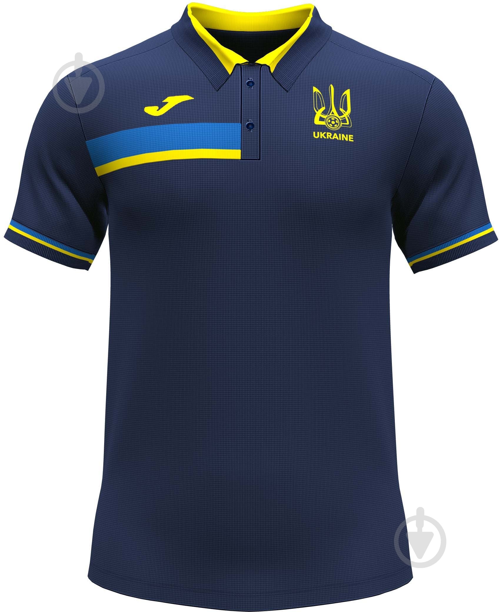 Поло формы сборной Украины 2021 Joma FED. FUTBOL UCRANIA AT102376A339 р.M темно-синий - фото 1 Поло формы сборной Украины 2021 Joma FED. FUTBOL UCRANIA AT102376A339 р.M темно-синий - фото 1