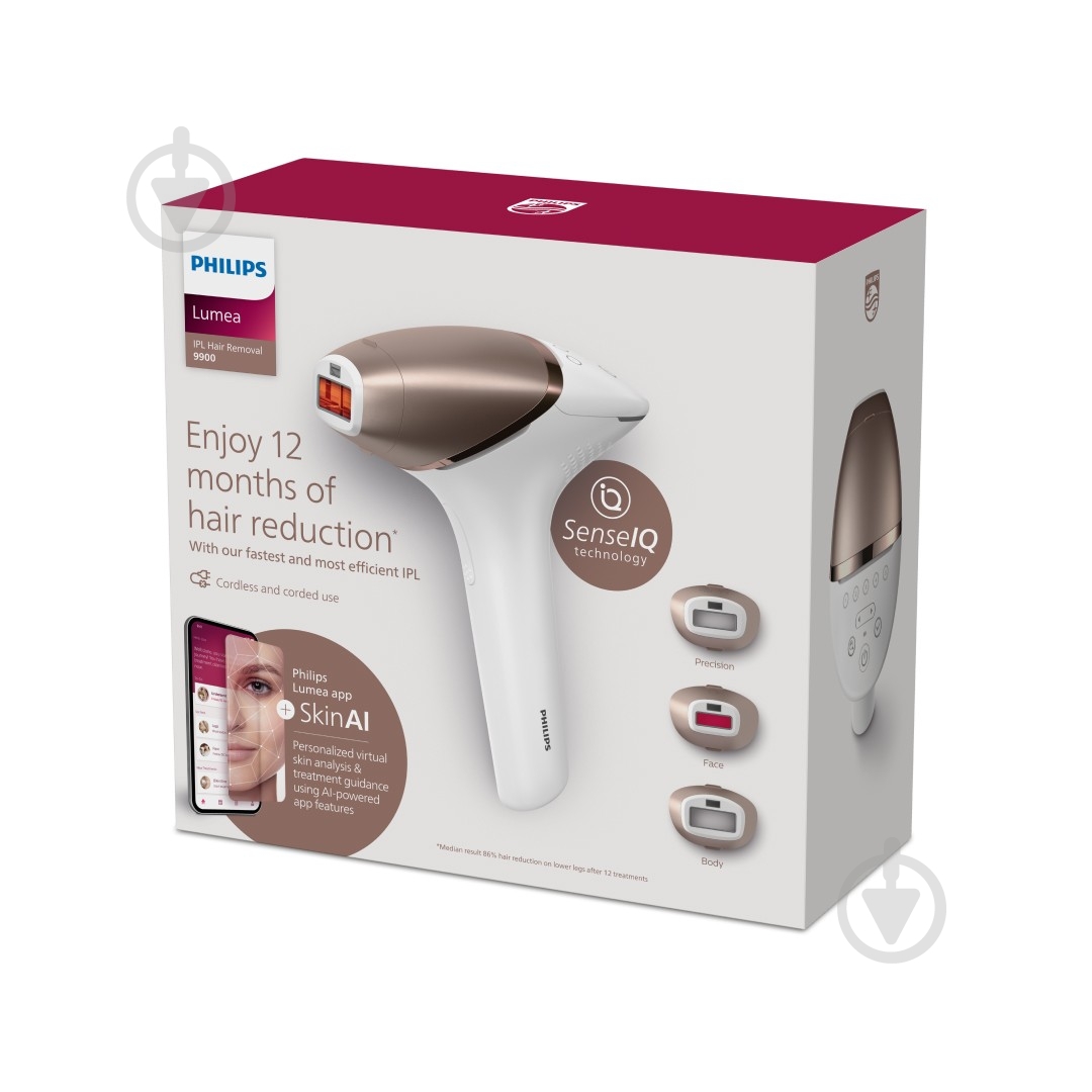 Фотоепілятор Philips Lumea Series 9900 BRI973/00 IPL з технологією SenseIQ — фото 22