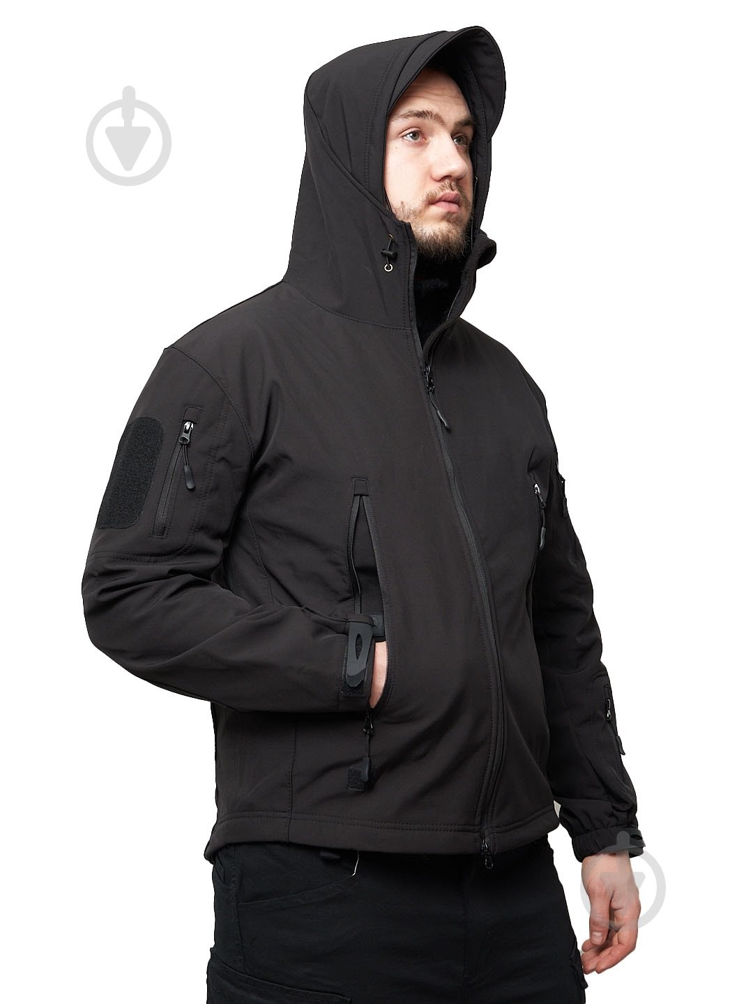 Куртка мужская демисезонная ESDY тактическая Softshell Shark Skin 01 JA-01 р.M black - фото 1