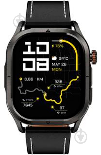 Ремешок Kospet ARCHLAN LEATHER black (STRAP ARCHLAN BLACK) - фото 2