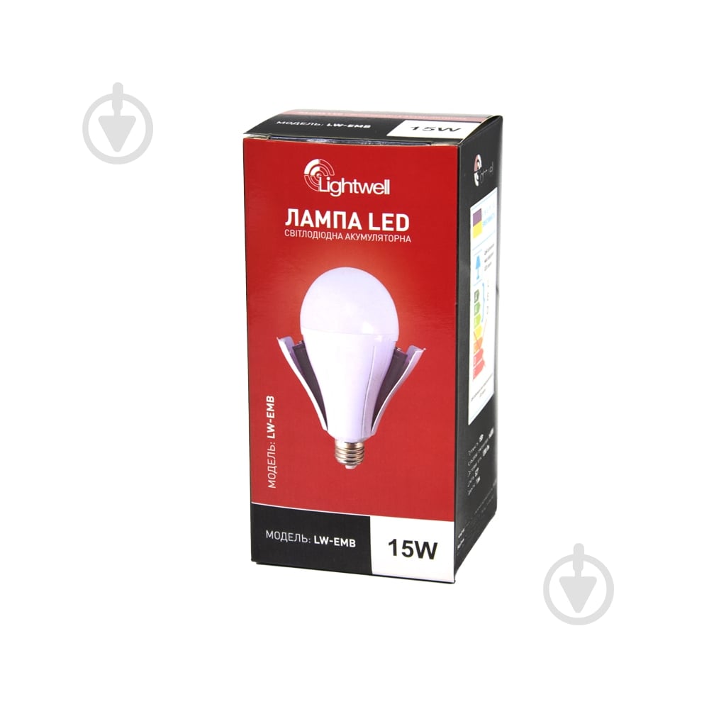 Лампа акумуляторна LED Lightwell LW-EMB-15W 15 Вт A60 E27 220 В 6500 К - фото 8 Лампа акумуляторна LED Lightwell LW-EMB-15W 15 Вт A60 E27 220 В 6500 К - фото 8