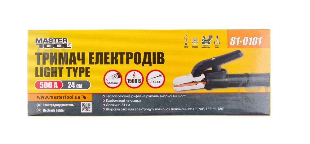 Держатель электродов MasterTool Light type (81-01010) 81-0101 - фото 1 Держатель электродов MasterTool Light type (81-01010) 81-0101 - фото 1