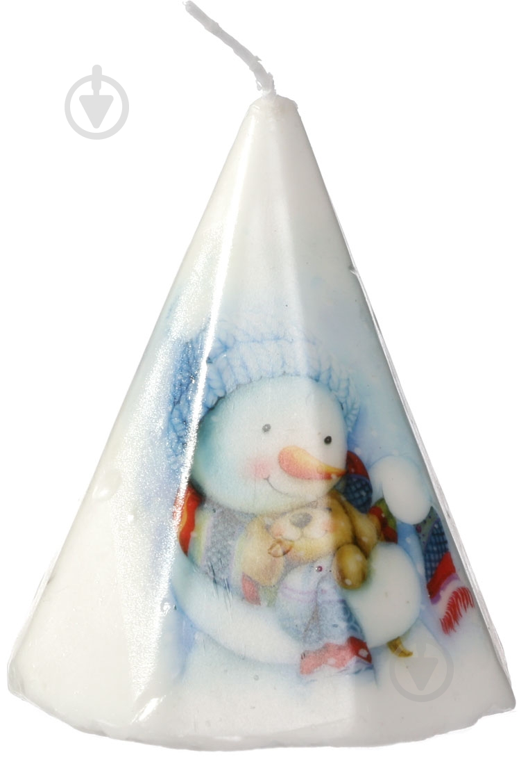 Свеча Снеговик 7,8х7,8х9,2 см 791224 Девилон - фото 1