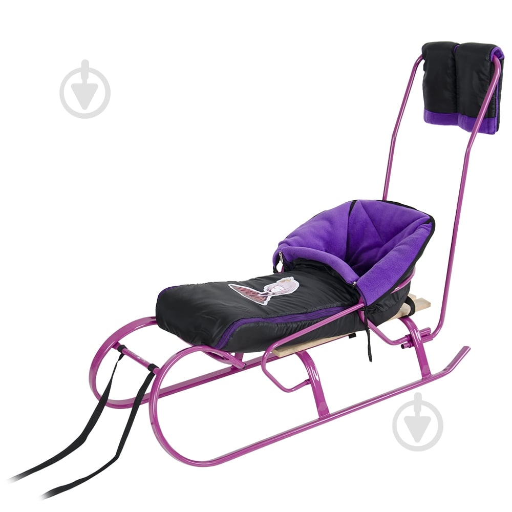 Санки Vitan + матрас Снегирь фуксия - фото 1