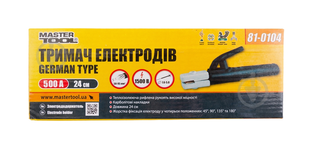 Держатель электродов MasterTool German type (81-0104) 81-0104 - фото 1