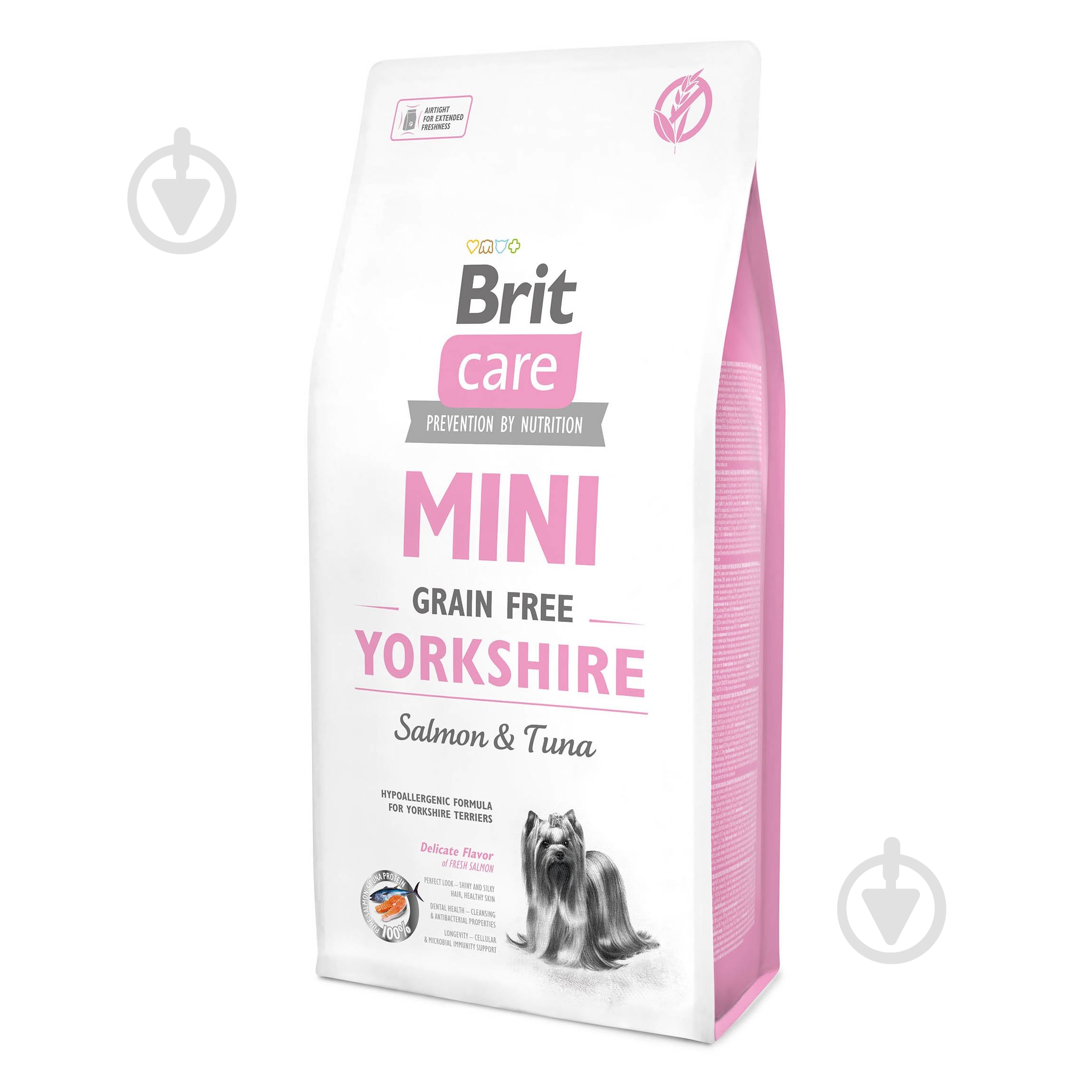 Корм для йоркширських тер'єрів Brit Care беззерновий Лосось і тунець 7 кг - фото 1