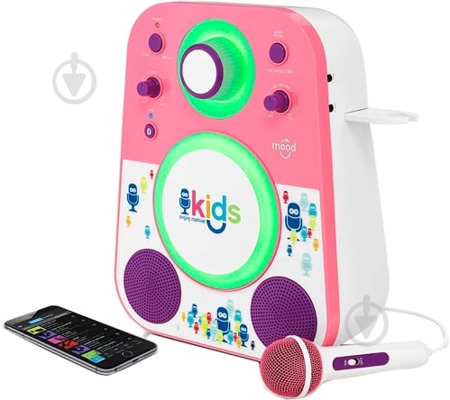 Акустическая система Singing Machine Sing-Along Bluetooth Pink SMK250PP - фото 7 Акустическая система Singing Machine Sing-Along Bluetooth Pink SMK250PP - фото 7