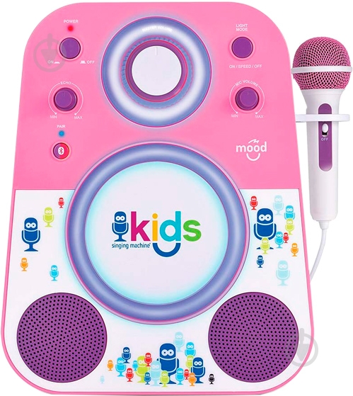 Акустическая система Singing Machine Sing-Along Bluetooth Pink SMK250PP - фото 1 Акустическая система Singing Machine Sing-Along Bluetooth Pink SMK250PP - фото 1