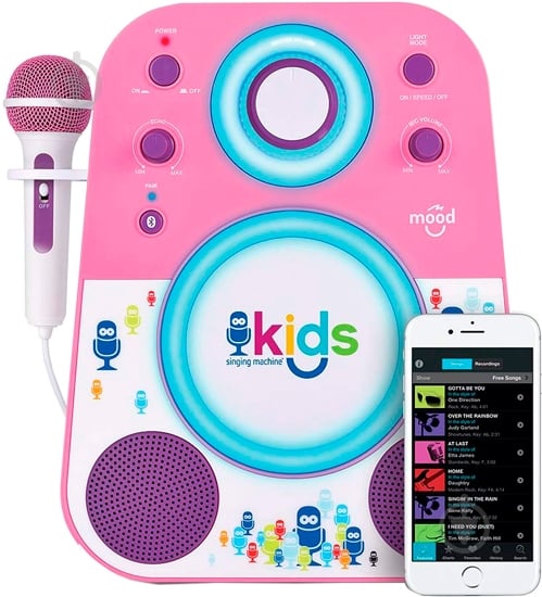 Акустическая система Singing Machine Sing-Along Bluetooth Pink SMK250PP - фото 6 Акустическая система Singing Machine Sing-Along Bluetooth Pink SMK250PP - фото 6