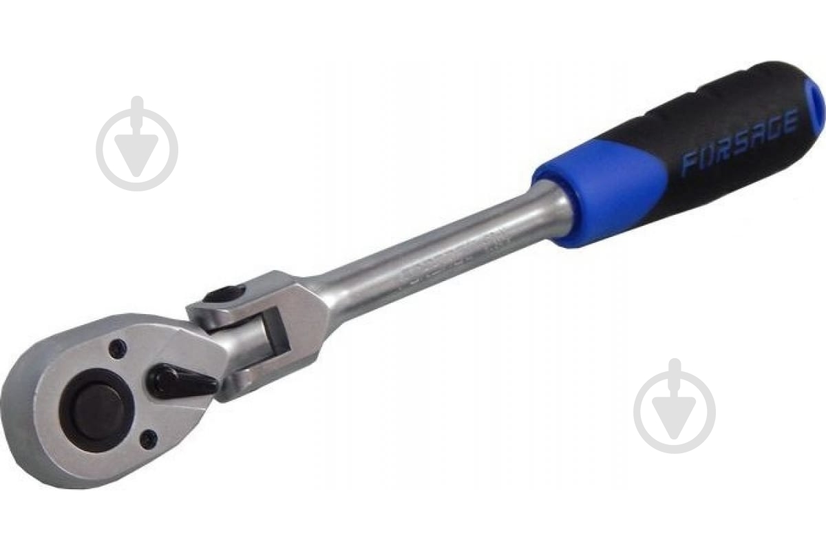 Тріскачка реверсивна, шарнірна 1/4''L-200 мм з гумовою ручкою (72зуб) Forsage 1 шт. F-802218 - фото 2 Тріскачка реверсивна, шарнірна 1/4''L-200 мм з гумовою ручкою (72зуб) Forsage 1 шт. F-802218 - фото 2