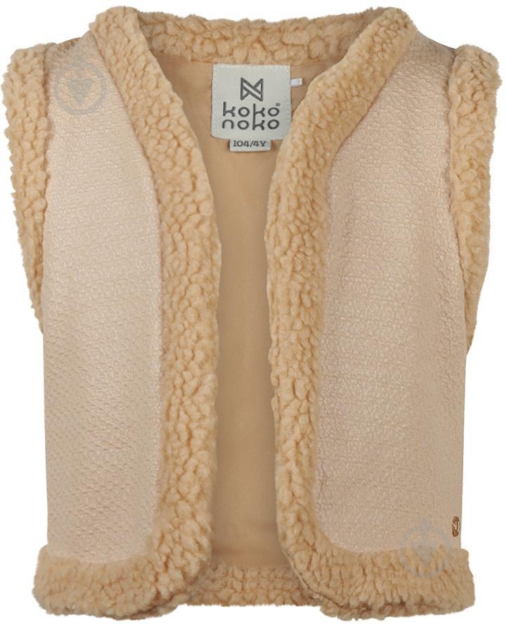 Жилет дитячий для дівчаток Koko Noko р.122 пісочний O56933-37 - фото 1