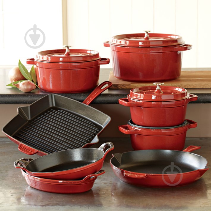 Гриль Staub 26*26 см червоно-чорний - фото 4