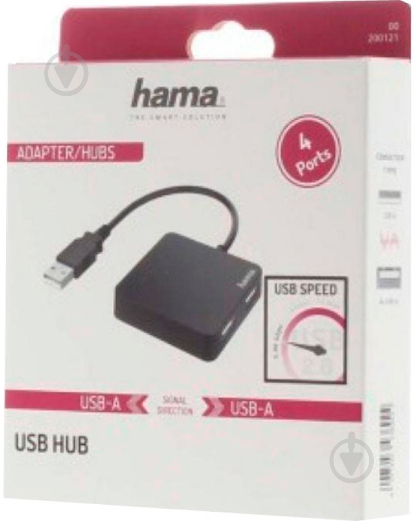 USB-хаб Hama 4 Ports USB 2.0 - фото 3