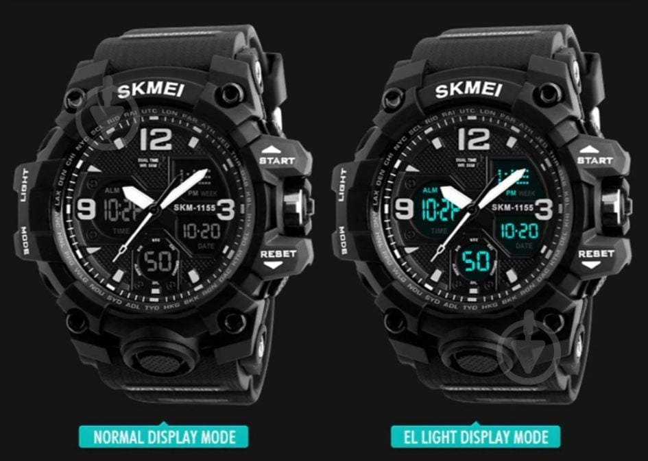 Годинник тактичний Hamlet 1155 Skmei black - фото 10 Годинник тактичний Hamlet 1155 Skmei black - фото 10