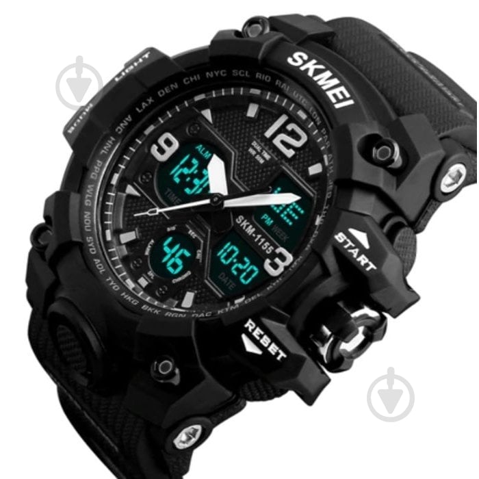 Годинник тактичний Hamlet 1155 Skmei black - фото 3 Годинник тактичний Hamlet 1155 Skmei black - фото 3