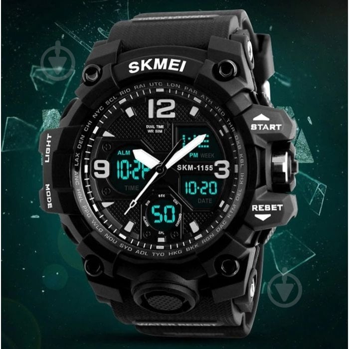 Годинник тактичний Hamlet 1155 Skmei black - фото 7 Годинник тактичний Hamlet 1155 Skmei black - фото 7