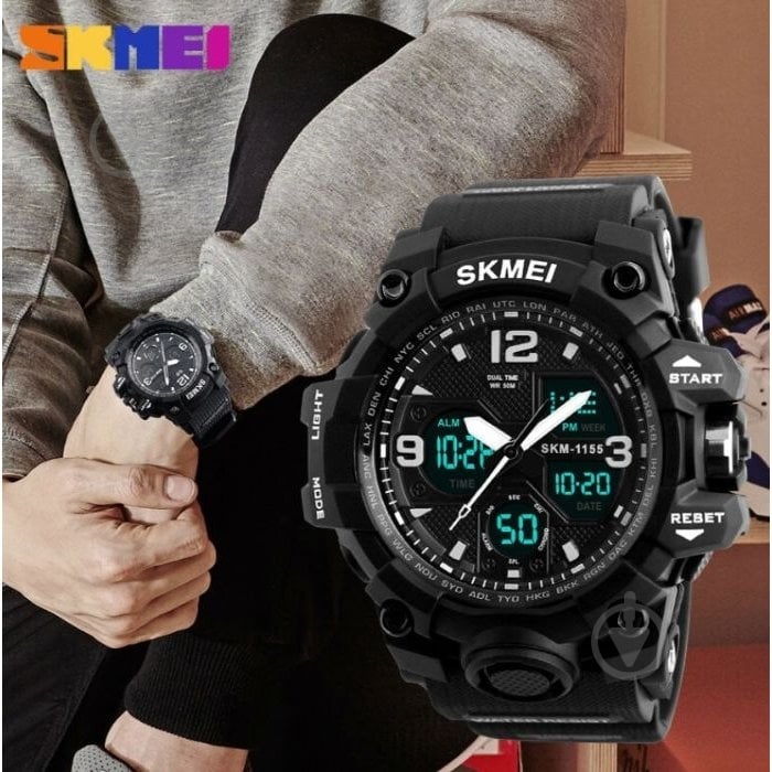 Годинник тактичний Hamlet 1155 Skmei black - фото 8 Годинник тактичний Hamlet 1155 Skmei black - фото 8