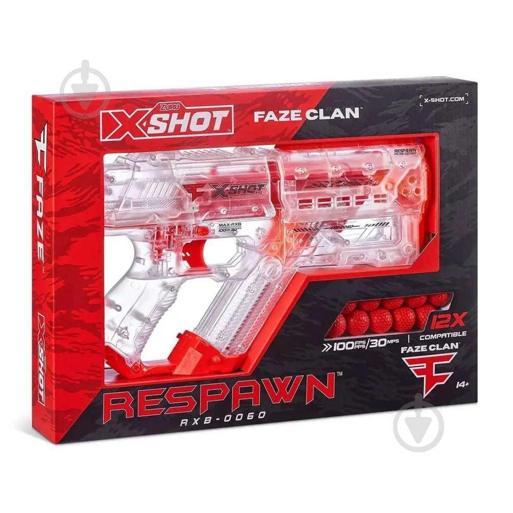 Швидкострільний бластер Zuru X-Shot Chaos Faze Respawn 36499 - фото 2