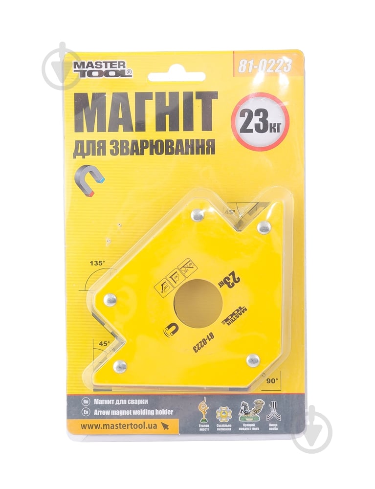 Магнит для сварки MasterTool 23 кг 45°/90°/135° (81-0223) 81-0223 - фото 2 Магнит для сварки MasterTool 23 кг 45°/90°/135° (81-0223) 81-0223 - фото 2