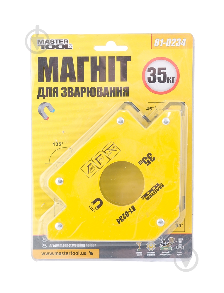 Магнит для сварки MasterTool 35 кг, 45°/90°/135° (81-0234) 81-0234 - фото 2 Магнит для сварки MasterTool 35 кг, 45°/90°/135° (81-0234) 81-0234 - фото 2