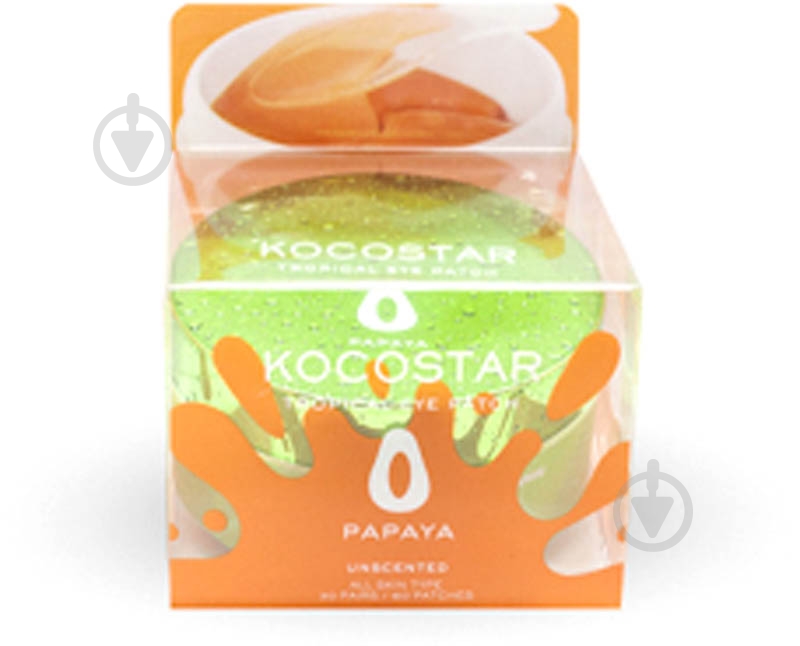 Гидрогелевые патчи Kocostar Tropical Eye Patch Папайя 90 г 60 шт./уп. - фото 3