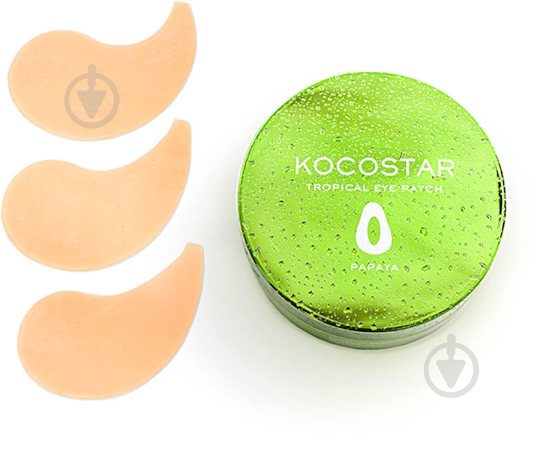 Гидрогелевые патчи Kocostar Tropical Eye Patch Папайя 90 г 60 шт./уп. - фото 1