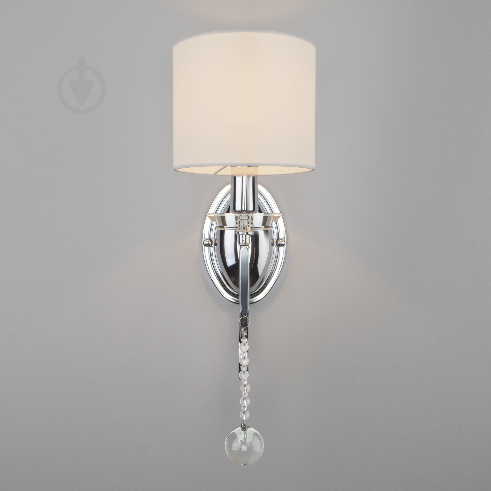 ВИТРИНА! Бра Strotskis Ariana 1x60 Вт E14 белый 60113/1 (хром) - фото 2