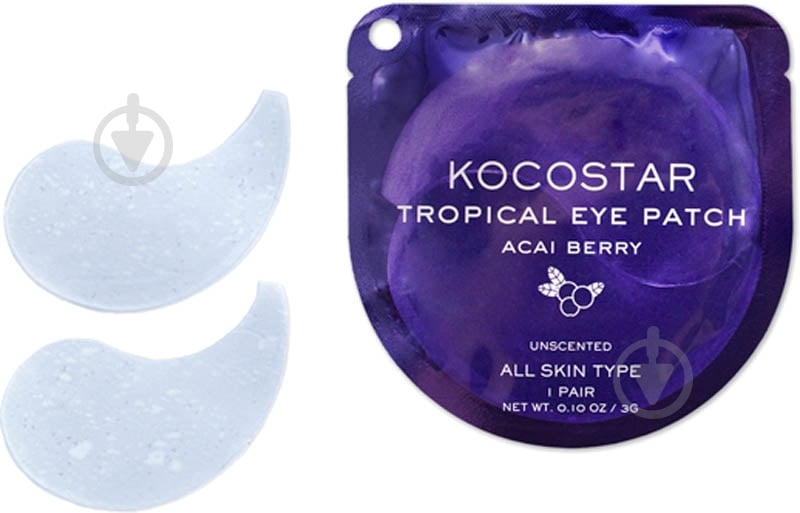 Гидрогелевые патчи Kocostar Tropical Eye Patch Ягоды асаи 3 г 2 шт./уп. - фото 1 Гидрогелевые патчи Kocostar Tropical Eye Patch Ягоды асаи 3 г 2 шт./уп. - фото 1