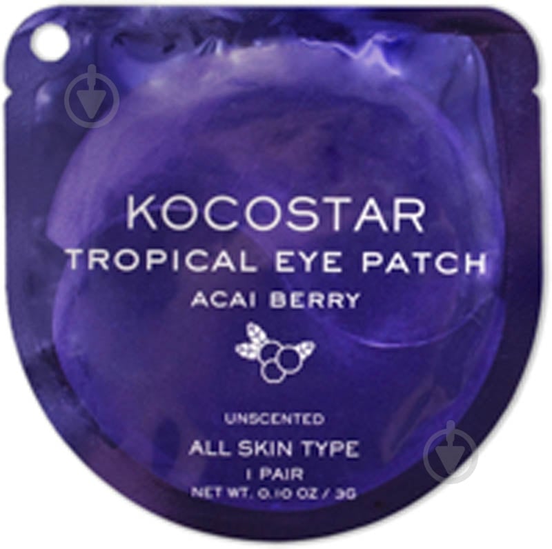 Гидрогелевые патчи Kocostar Tropical Eye Patch Ягоды асаи 3 г 2 шт./уп. - фото 2 Гидрогелевые патчи Kocostar Tropical Eye Patch Ягоды асаи 3 г 2 шт./уп. - фото 2