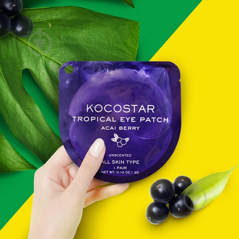 Гидрогелевые патчи Kocostar Tropical Eye Patch Ягоды асаи 3 г 2 шт./уп. - фото 3 Гидрогелевые патчи Kocostar Tropical Eye Patch Ягоды асаи 3 г 2 шт./уп. - фото 3