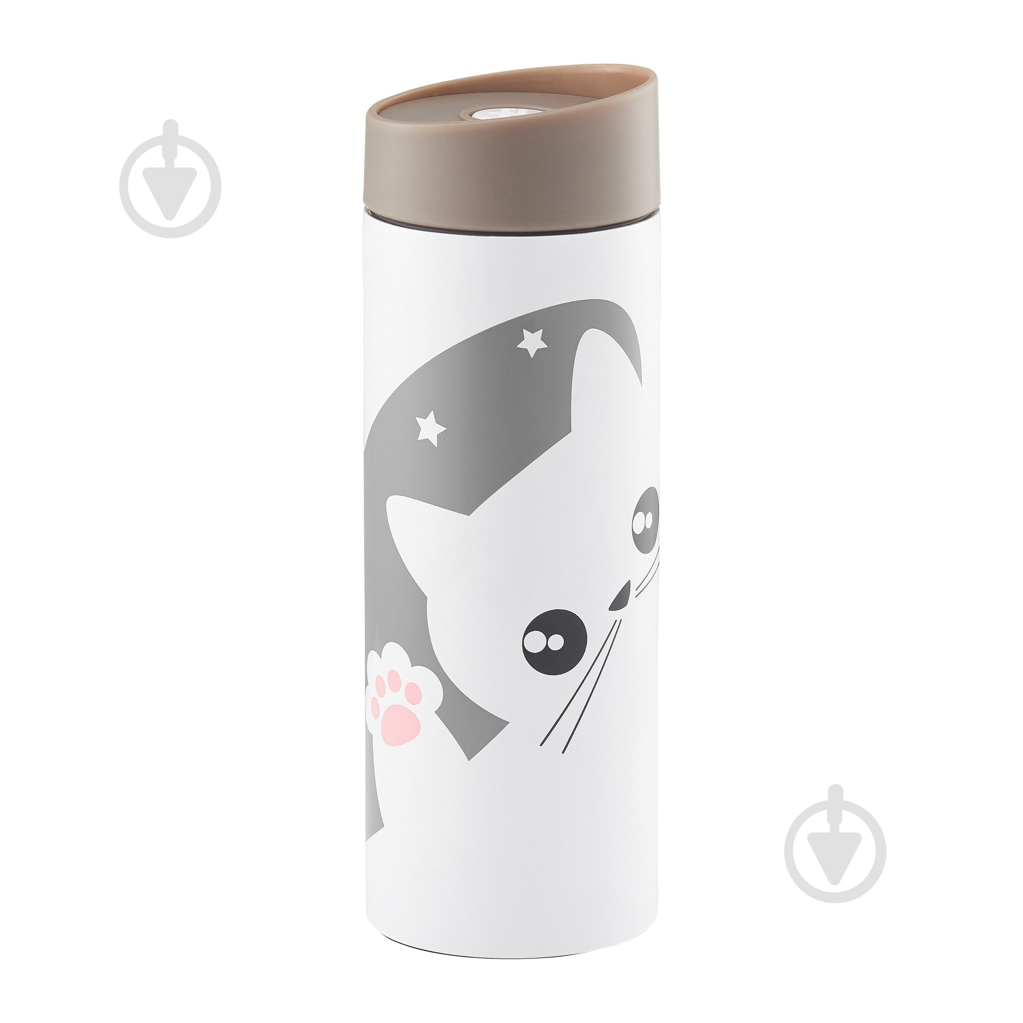 Термочашка Ambition 350 мл, бело-серый, KITTY - фото 1 Термочашка Ambition 350 мл, бело-серый, KITTY - фото 1