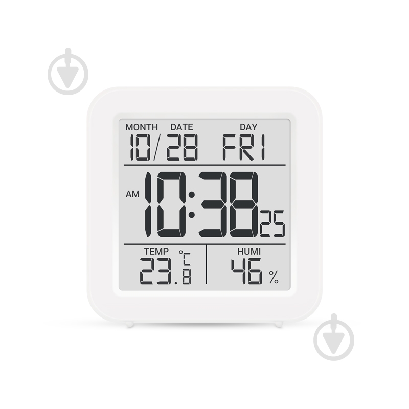 Термогигрометр цифровой с часами Т-15 белый - фото 1 Термогигрометр цифровой с часами Т-15 белый - фото 1