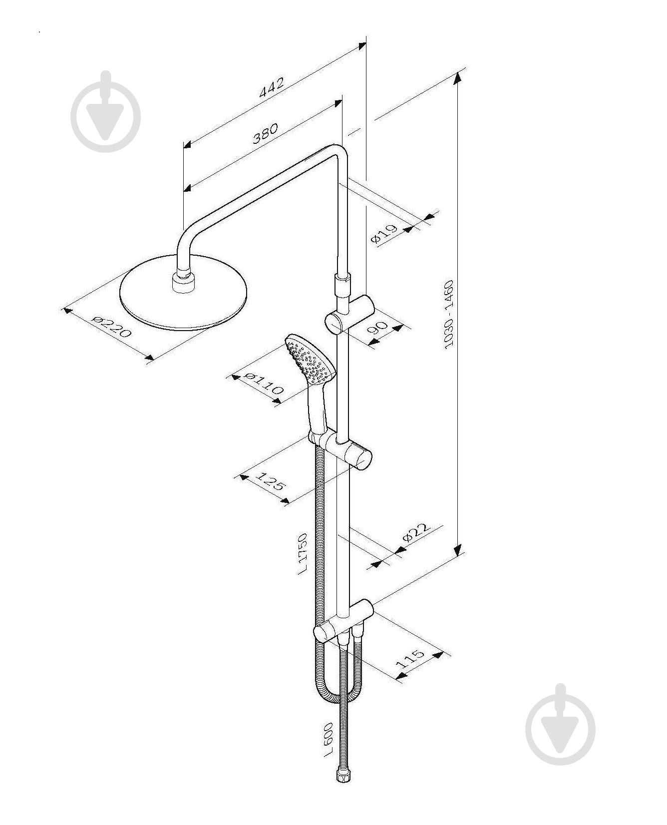 Душевая система AM.PM F0790033 Gem - фото 8