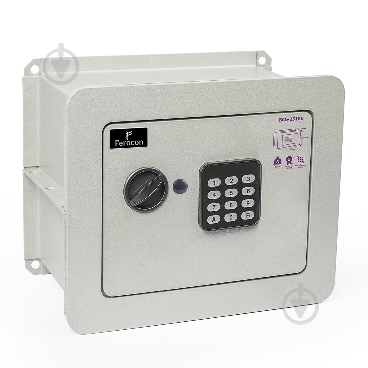 Сейф встраиваемый Ferocon ВСБ-Е-2518 250х300х180 мм - фото 1