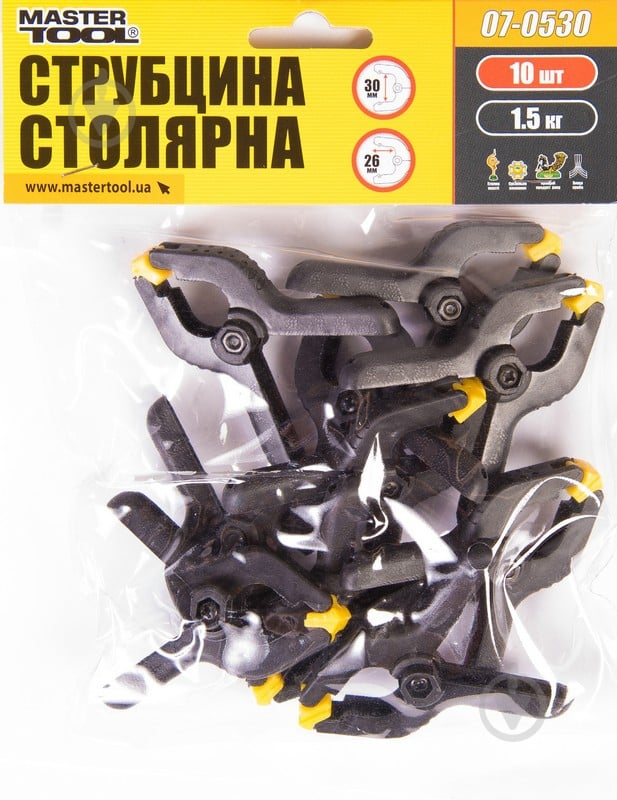 Набор струбцин MasterTool 10 шт 07-0530 - фото 1