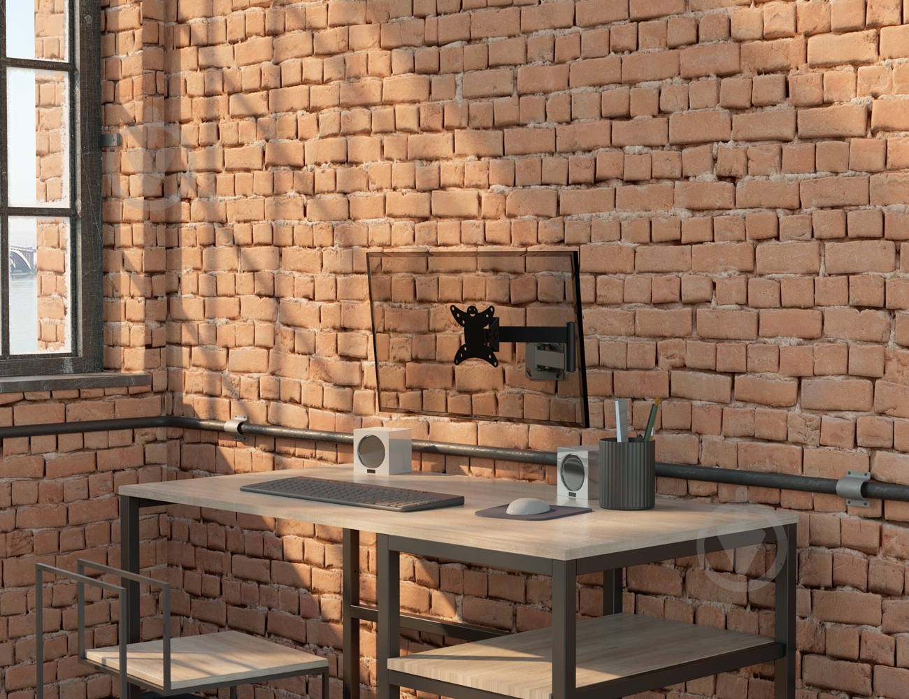 Крепление для телевизора KSL WM113T поворотные 13"-28" черный - фото 2