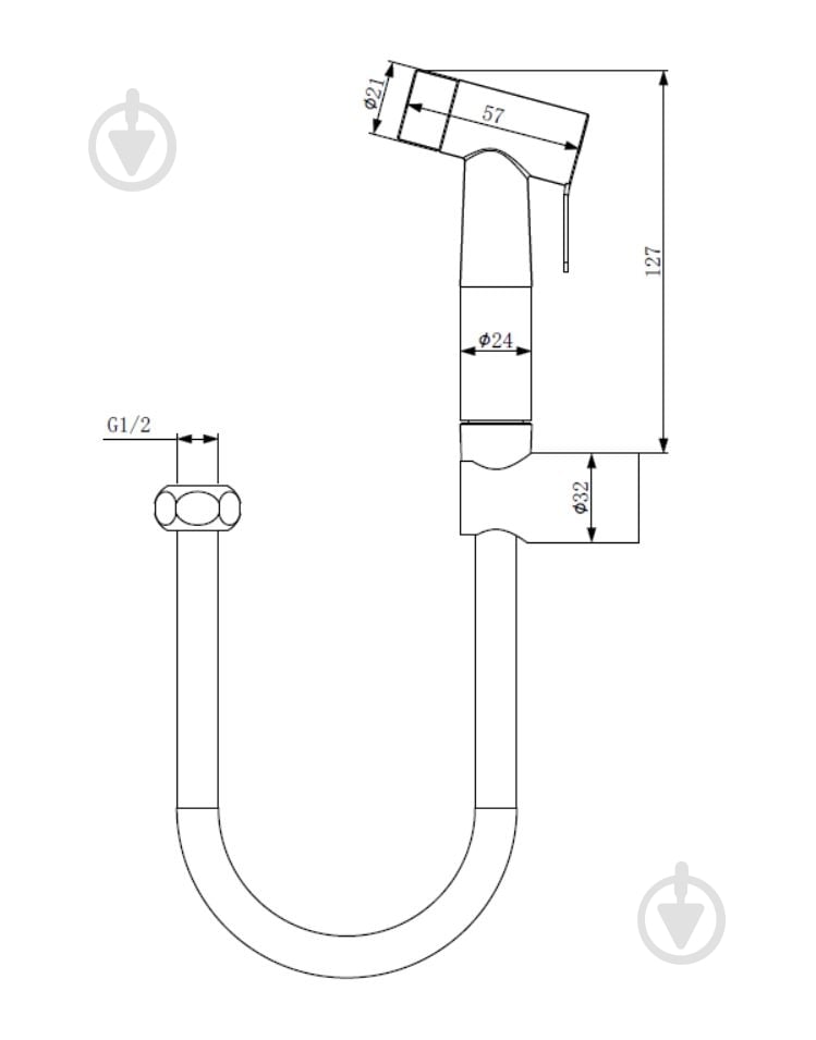 Набор для гигиенического душа Mixxen Инокс MXIN0522 - фото 2