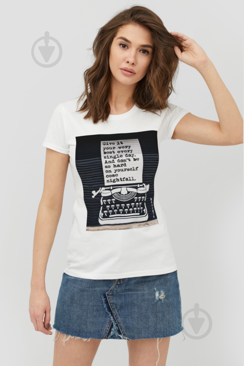 Футболка YAPPI WW1817 р.S белый - фото 1