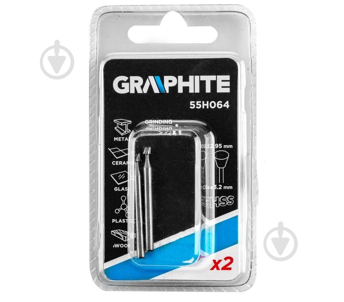Набор фрез прямоугольная GRAPHITE 55H064 - фото 2