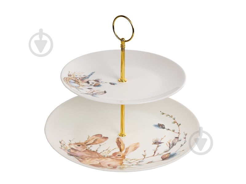 Блюдо Lefard двухъярусное Easter time 21/27 см 	985-232 - фото 1