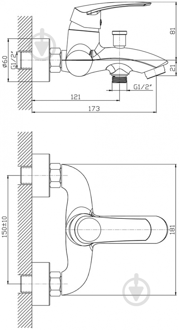 Смеситель для ванны Mixxen Грация MXH1003NK - фото 2