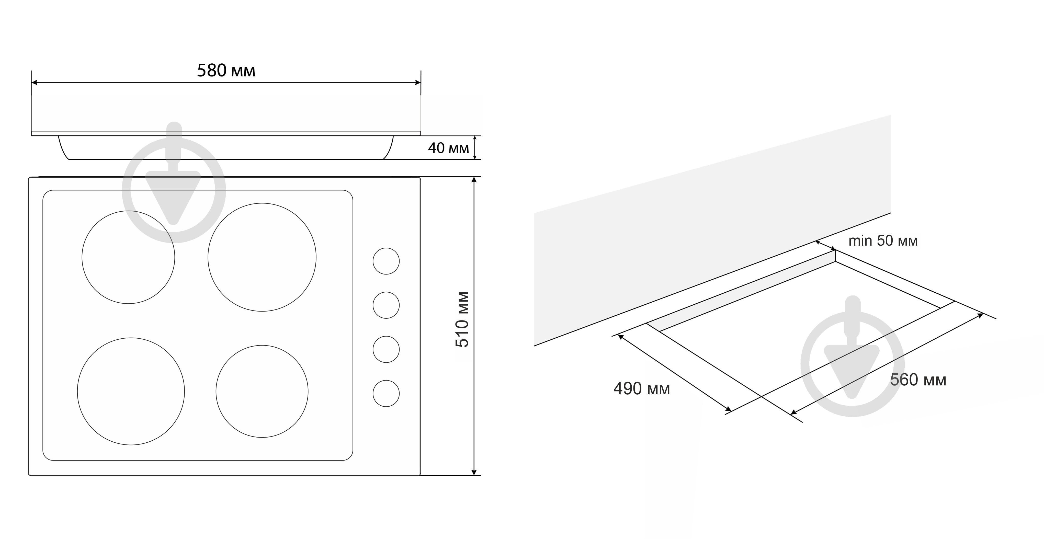 Варочная поверхность электрическая Eleyus OMEGA 601 IS H - фото 12