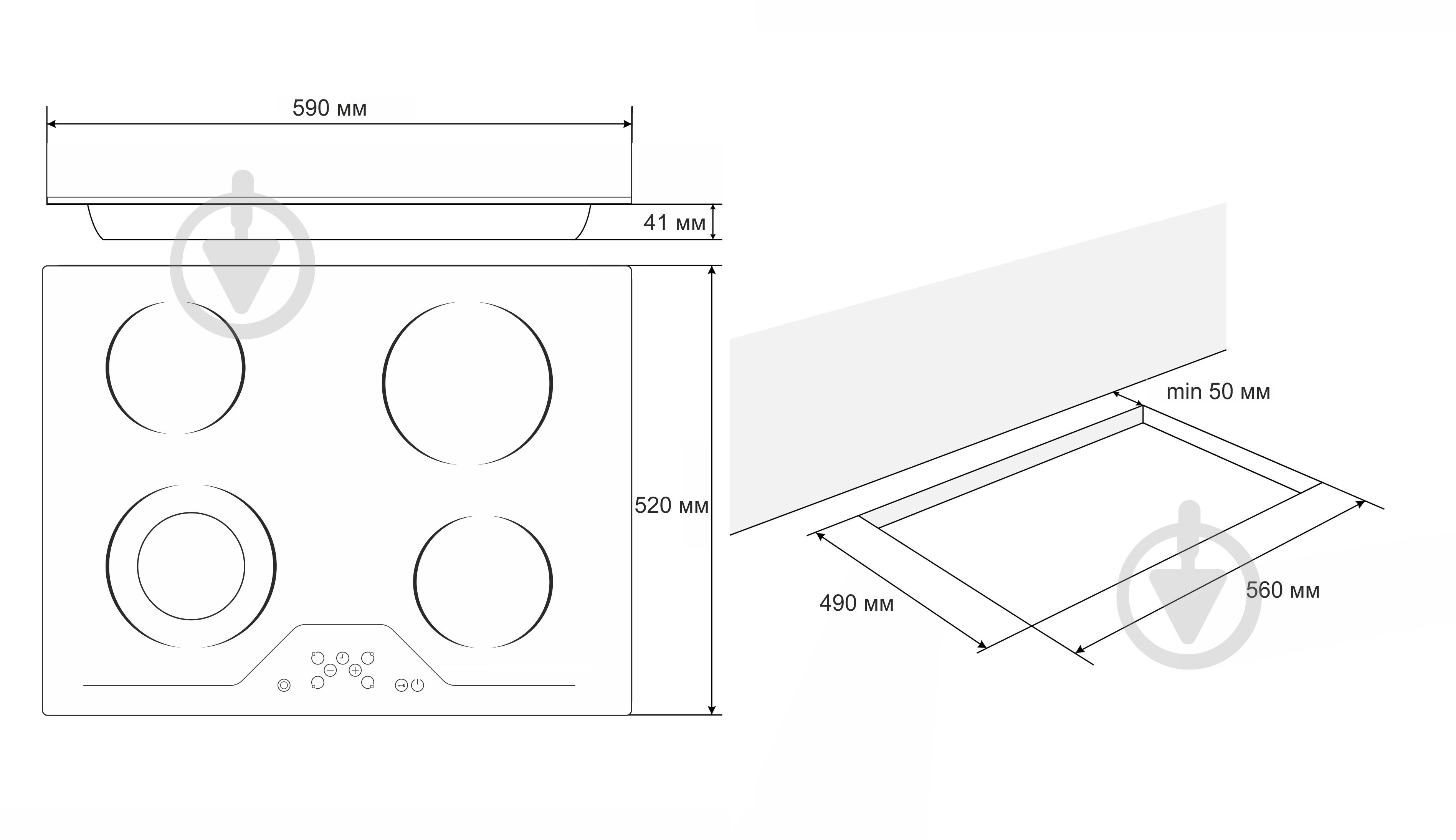 Варочная поверхность электрическая Eleyus ELZA 60 BL V - фото 12